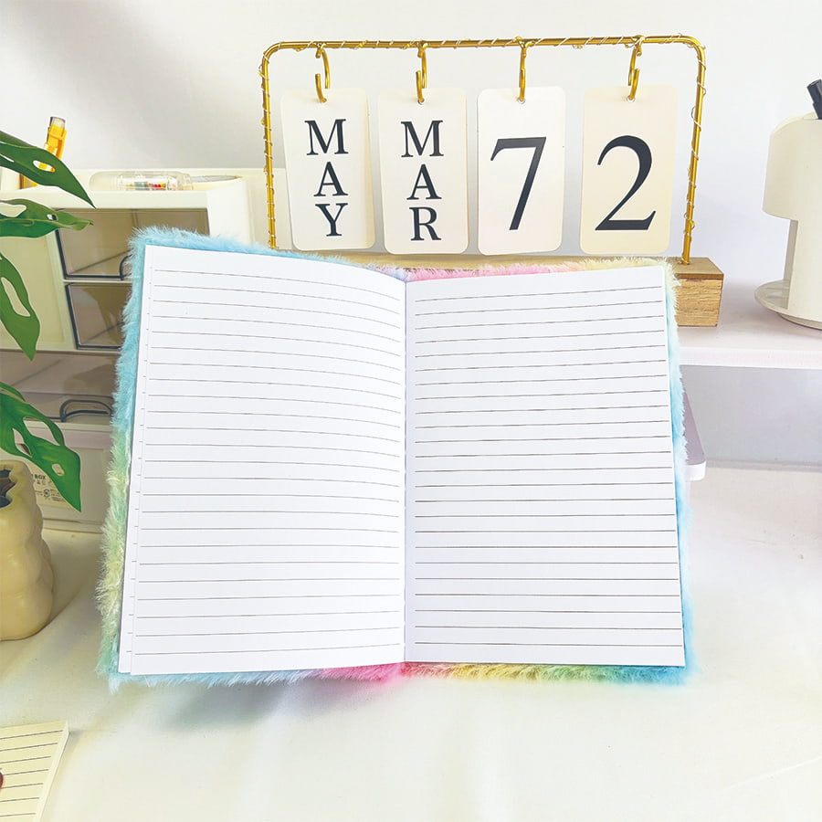 A5 Sevimli Kedi Günlüğü Peluş Defter