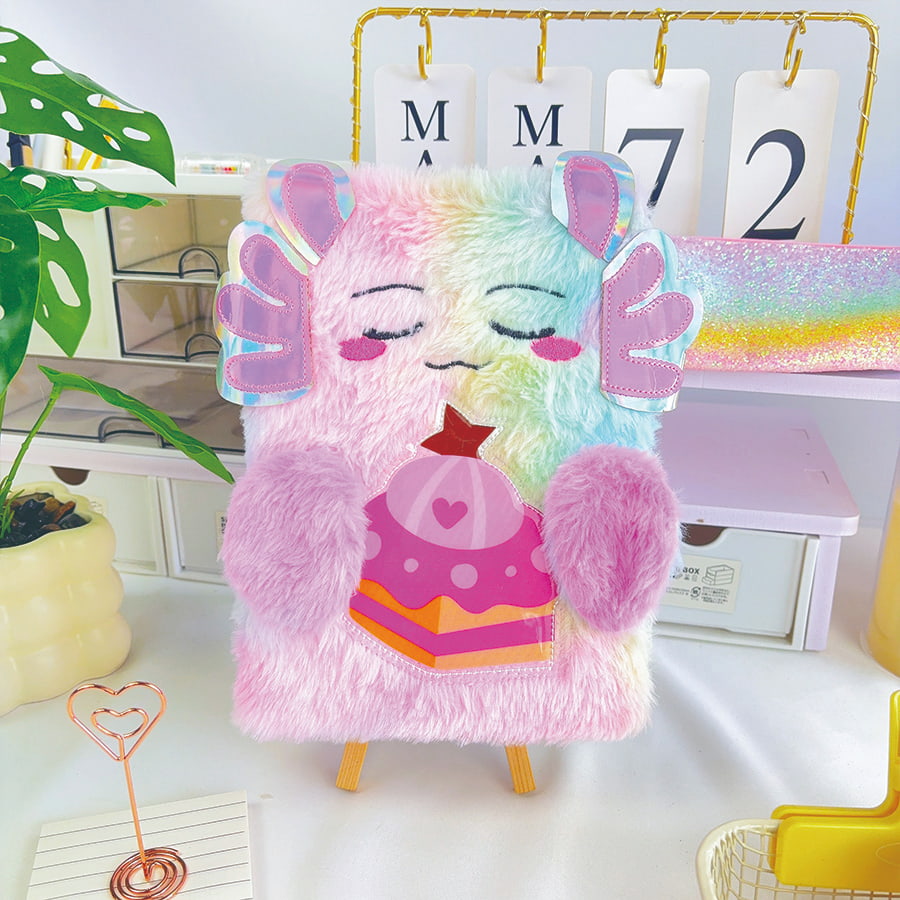 A5 Sevimli Canavar Günlüğü Peluş Defter