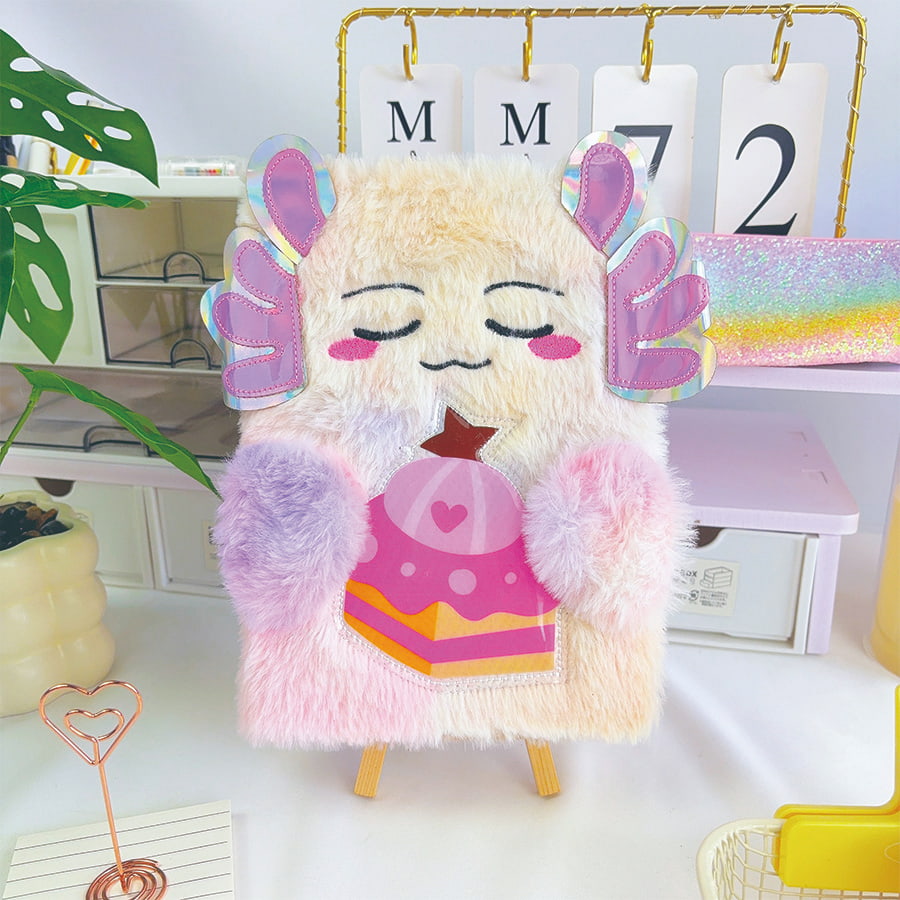 A5 Sevimli Canavar Günlüğü Peluş Defter